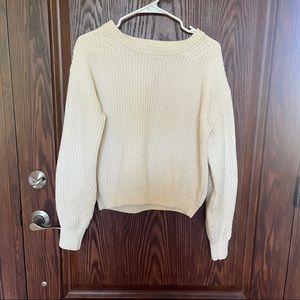 J.CREW cable knit sweater off white xs